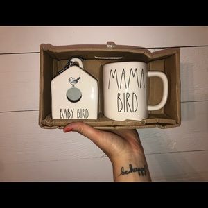 NIB RAE DUNN MAMA BIRD AND BABY BIRD SET